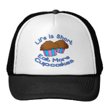Life is Short, Eat More Cupcakes! Hats