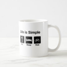 Life is Simple Eat Sleep Ride Coffee Mug