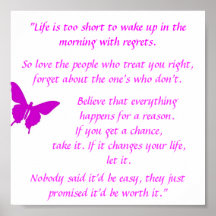 "Life Is Too Short" Motivational Poster
