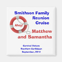 Life Ring Personalised Cruise Magnet