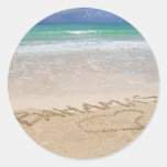 Life’s a beach round stickers