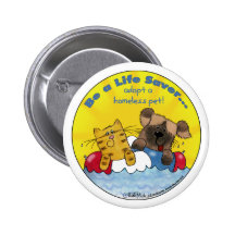 Life Saver Adopt Homeless Pets Pins
