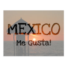 Lifeguard Hut at Sunset; Mexico Souvenir Post Cards