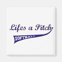 Lifes a Pitch! Refrigerator Magnet