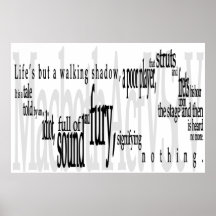'Life's but a Walking Shadow' Shakespeare Quote Print