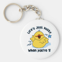 Life's Ducky 1st Birthday Key Chain