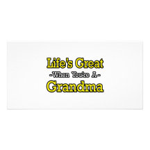 Life's Great When You're a Grandma Personalised Photo Card