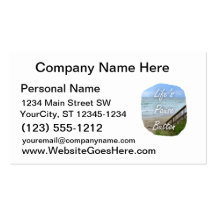 Lifes Pause Button beach ocean florida image Business Card Templates