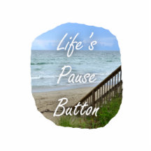 Lifes Pause Button beach ocean florida image Acrylic Cut Outs