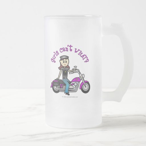 Light Biker Girl Mugs