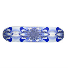 Light Blue Abstract Skateboard