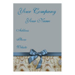 Light Blue and Cream Damask  Business Card