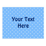Light Blue and White. Star Pattern. Postcard