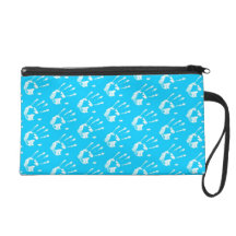 Light blue background with handprint