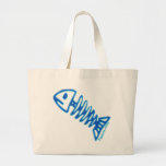 light blue BonyFish by FishTs.com Canvas Bag