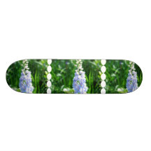 Light Blue Delphinium Skateboard
