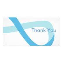 Light Blue Infinity Photo Card Template