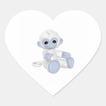 Light Blue Monkey Sticker