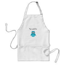Light blue owl aprons
