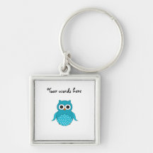 Light blue owl keychains
