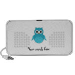 Light blue owl laptop speaker