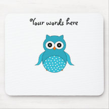 Light blue owl mousepads