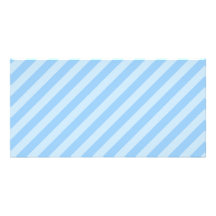 Light Blue Stripes. Customized Photo Card