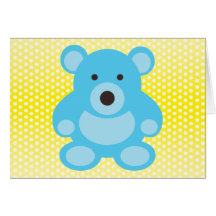 Light Blue Teddy Bear Card