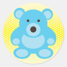 Light Blue Teddy Bear Sticker