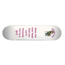 Light Computer Girl Custom Skate Board