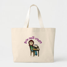 Light Computer Girl Tote Bag