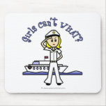 Light Female Captain Mouse Pads