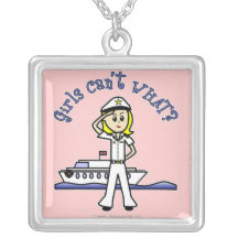 Light Female Captain Personalized Necklace
