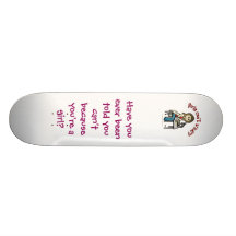 Light Female Scientist Skate Boards