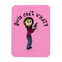 Light Female Sharpshooter Vinyl Magnets
