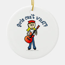 Light Girl Guitar Player Christmas Tree Ornaments