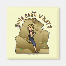 Light Girl Rock Climber Magnet