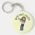 Light Girl Trumpet Player Keychains