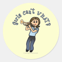 Light Girl Trumpet Player Stickers