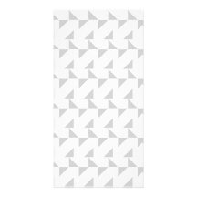 Light Grey and White Geometric Abstract Pattern. Personalized Photo Card