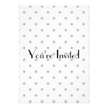 Light Grey and White Polka Dot Pattern. Personalised Announcement