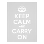 Light Grey Keep Calm and Carry On Personalised Invites