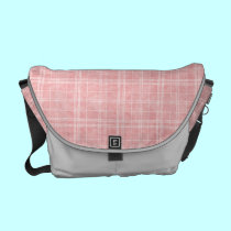 Light Grey with Pink Plaid Messenger Bag messenger bags