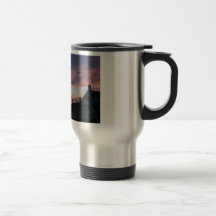 light house at dusk coffee mugs