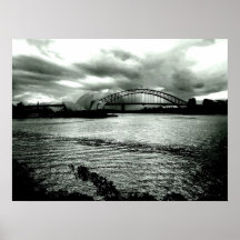Light over the harbour posters