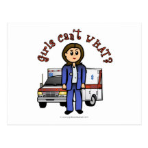 Light Paramedic Girl Postcards