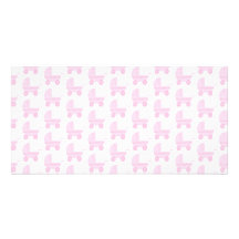 Light Pink and White Baby Stroller Pattern. Photo Cards