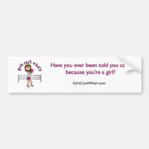 Light Pink Female Boxing Bumper Sticker