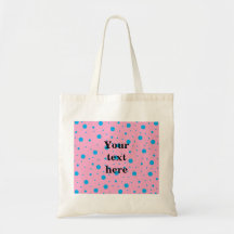 Light pink sky blue tiny and big polka dots bags
