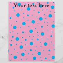 Light pink sky blue tiny and big polka dots flyer design